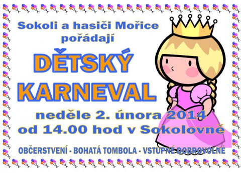 Plakát - dětský karneval 2014